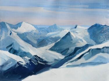 绘画 标题为“"Winter mountains"” 由Yehor Dulin, 原创艺术品, 油