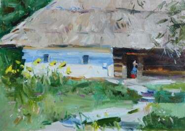 Schilderij getiteld "summer in the count…" door Yehor Dulin, Origineel Kunstwerk, Olie