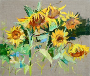 绘画 标题为“Sunflowers” 由Yehor Dulin, 原创艺术品, 油