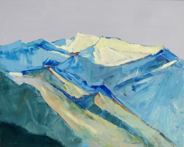 Painting titled "Mountains Switzerla…" by Yehor Dulin, Original Artwork, Oil
