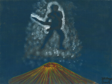 Peinture intitulée "Risky dancing" par Yeshaya Dank, Œuvre d'art originale, Aquarelle