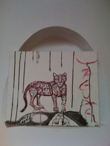 Malerei mit dem Titel "jaguar" von Yesus, Original-Kunstwerk
