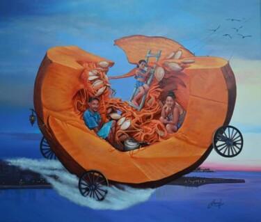 Peinture intitulée "Una vuelta" par Yiroshi Toujague Torres, Œuvre d'art originale, Huile