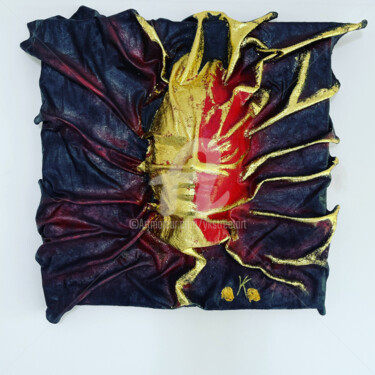 Arte textil titulada "Mis ange mis démons" por Ykstreetart, Obra de arte original, Tela