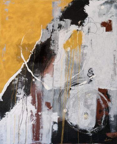 Картина под названием "Oro Líquido" - Yolanda Luna, Подлинное произведение искусства, Акрил Установлен на Деревянная рама дл…