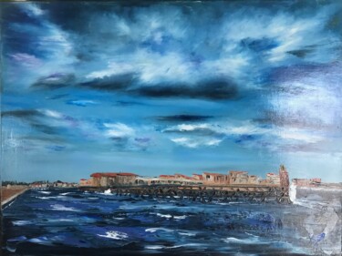 Картина под названием "Entrée au port Capb…" - Yolande Strauss Ruinet (Yola), Подлинное произведение искусства, Масло