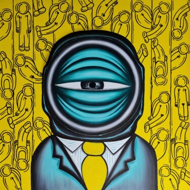 "Blue and Yellow" başlıklı Tablo Youka tarafından, Orijinal sanat, Petrol