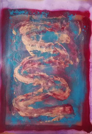 Peinture intitulée "070-serpent-des-mer…" par Lise Youlou, Œuvre d'art originale, Acrylique