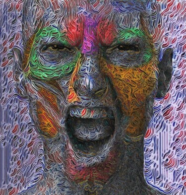 Digitale Kunst getiteld "Cry" door Youri Chasov, Origineel Kunstwerk, Digitaal Schilderwerk