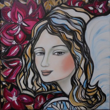 Peinture intitulée "un ange II" par Isabelle Charpentier, Œuvre d'art originale