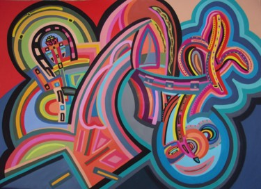 Картина под названием "Arqueología, cántar…" - Ysland, Подлинное произведение искусства, Гуашь