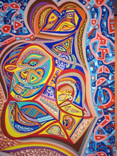 Картина под названием "Talismán" - Ysland, Подлинное произведение искусства, Гуашь