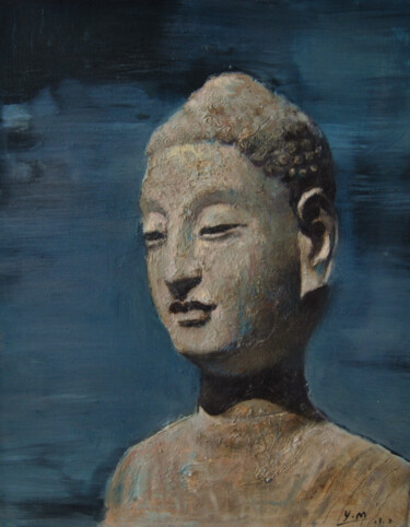 Pintura titulada "The Buddha" por Ming Yuan, Obra de arte original, Objetos