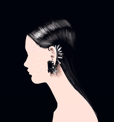 Digital Arts titled "Fashion jewellery" by Yulia Gvozdkova, Original Artwork, Digital Painting