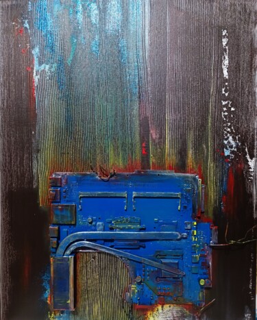 Schilderij getiteld "A portal to the dig…" door Yulia Larionova, Origineel Kunstwerk, Acryl