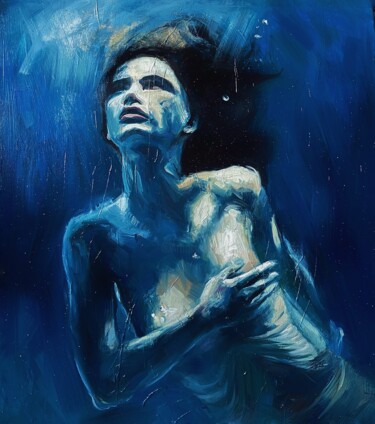 "Underwater" başlıklı Tablo Yulia Varlamova tarafından, Orijinal sanat, Petrol