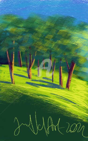 Arte digital titulada ""Деревья"" por Yulia Velychko (JulVelArt), Obra de arte original, Pintura Digital