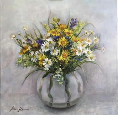 Malerei mit dem Titel "Wildflowers" von Yulia Ayko, Original-Kunstwerk, Öl