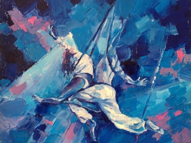 Malarstwo zatytułowany „Gymnasts Гимнасты” autorstwa Yulia Tamoykina (Lifestyle_harmony), Oryginalna praca, Olej