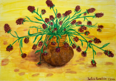 Peinture intitulée "Autumn bouquet" par Yuliia Kovalska, Œuvre d'art originale, Aquarelle