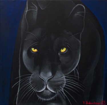"Panther" başlıklı Tablo Yuliya Bokuchava tarafından, Orijinal sanat, Akrilik