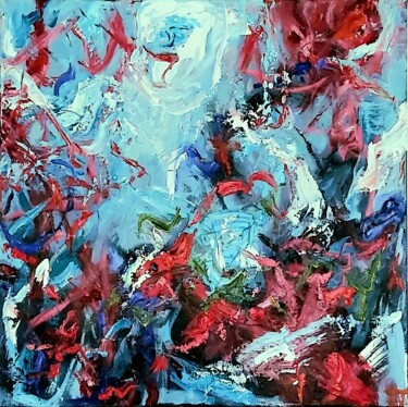 Malerei mit dem Titel "Dancing in the sky" von Julia Tokar (Jt), Original-Kunstwerk, Öl
