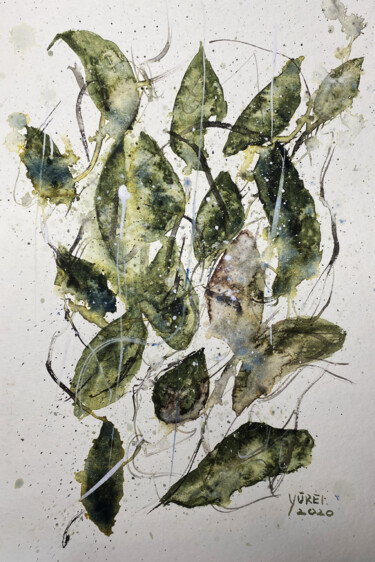 Painting titled "Alloro" by Yūrei, Original Artwork, Watercolor