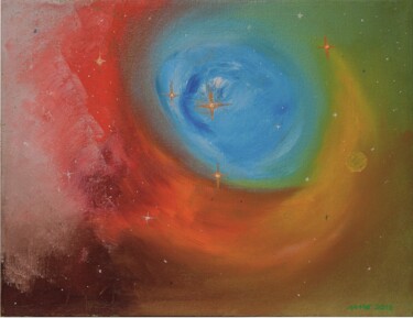 Картина под названием "Рак - знак Зодиака" - Yuriy Borodavkin, Подлинное произведение искусства, Масло Установлен на Деревян…