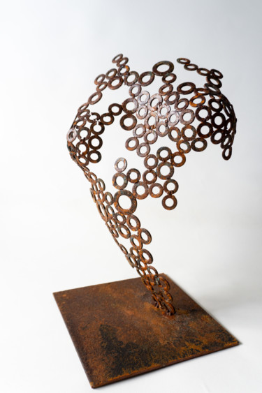 Escultura titulada "Steel Crochet II" por Yuriy Kraft, Obra de arte original, Metales