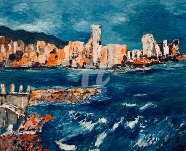 Peinture intitulée "Baie du Sud Cagnes…" par Yves Perrotte, Œuvre d'art originale, Huile