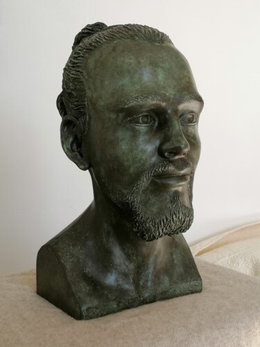 「Denis Teiller」というタイトルの彫刻 Yves Marie Teillerによって, オリジナルのアートワーク, 粘土