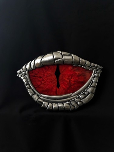 Sculptuur getiteld "Eye of the Dragon" door Evgen Zaborovsky, Origineel Kunstwerk, Metalen