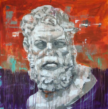 Schilderij getiteld "Hercules" door Zahar Kondratyuk, Origineel Kunstwerk, Acryl