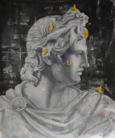 Painting titled "Apollo and butterfl…" by Zahar Kondratyuk, Original Artwork, Oil