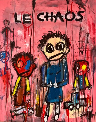 Pintura intitulada "LE CHAOS" por Larbi Zaidi, Obras de arte originais, Acrílico