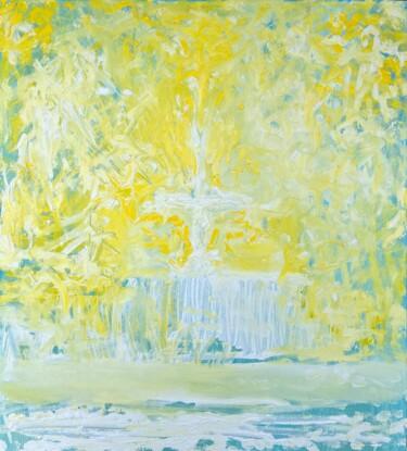 Malarstwo zatytułowany „Sunny Day Fountain” autorstwa Zakhar Shevchuk, Oryginalna praca, Olej Zamontowany na Drewniana rama…