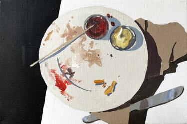 Pintura intitulada "Small Breakfast 4" por Zakhar Shevchuk, Obras de arte originais, Óleo Montado em Armação em madeira