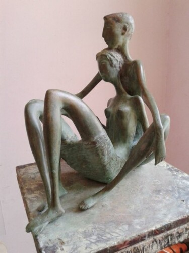 Sculptuur getiteld ".LOVER." door Zakir, Origineel Kunstwerk, Bronzen