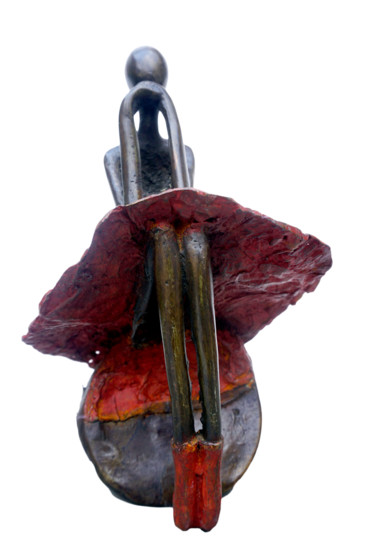 Skulptur mit dem Titel "Danseuse assise" von Zako, Original-Kunstwerk, Bronze