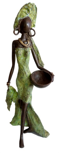 Scultura intitolato "La sortie au marché" da Zako, Opera d'arte originale, Bronzo