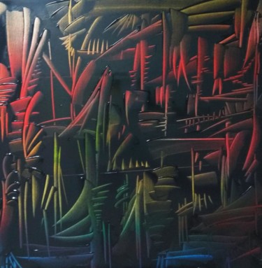 Peinture intitulée "Labyrinthe" par Antonio Zamariola, Œuvre d'art originale, Acrylique