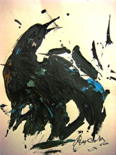 Schilderij getiteld "Maréé noire" door Antonio Zamariola, Origineel Kunstwerk, Acryl
