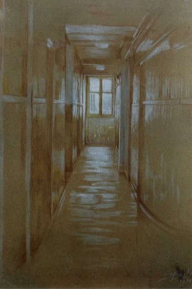 绘画 标题为“Couloir - Paris” 由Zampo, 原创艺术品