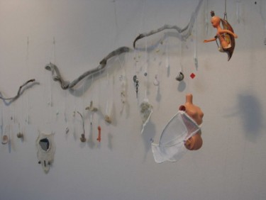 Installation intitulée "Icy branches" par Zampo, Œuvre d'art originale