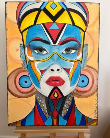 Painting titled "WAKANDA COLOR" by Zanaïko, Original Artwork, Acrylic