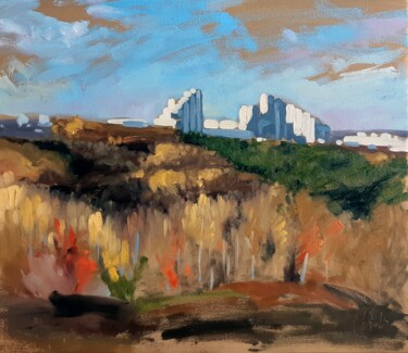 Painting titled "Autumn landscape" by Zapta, Original Artwork, Oil