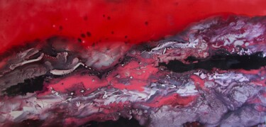 Pittura intitolato "Eruption #artistsup…" da Zdenka Palkovic, Opera d'arte originale, Pittura di vetro colorato