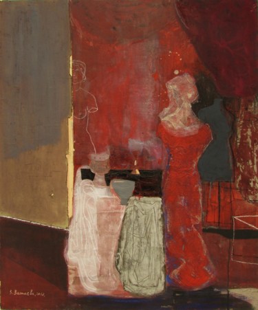 Peinture intitulée "In Red" par Zdravka Vasileva, Œuvre d'art originale, Huile