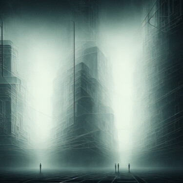 Digital Arts titled "The grey reality" by Zeyan Zyrus, Original Artwork, Digital Painting