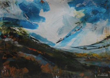 Картина под названием "Moody Moor" - Galina Zimmatore, Подлинное произведение искусства, Акрил
